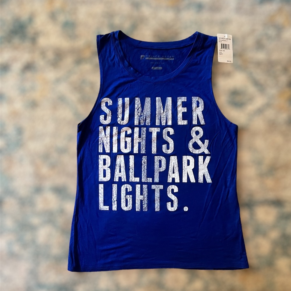 Blue muscle tee